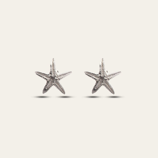 Dainty Real Silver Starfish Studs